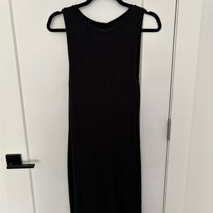 Aritzia Black Sheath Midi Dress for Cocktail
